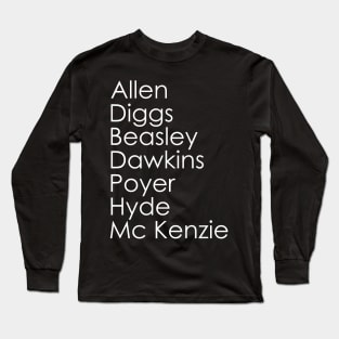 Allen Diggs Beasley Dawkins Poyer Hyde Mc Kenzie Buffalo Football Long Sleeve T-Shirt